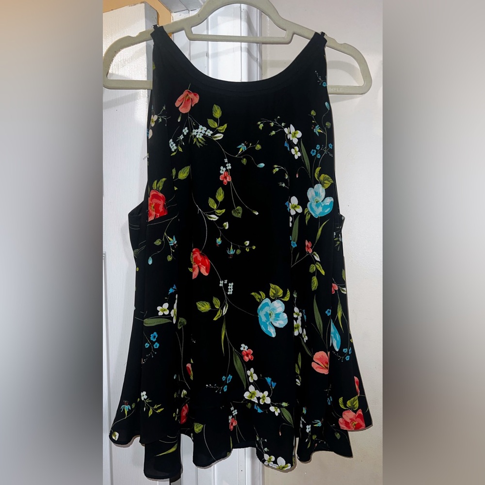 Worthington Arrow Double Layer Floral Tank Top, Plus Size 2X